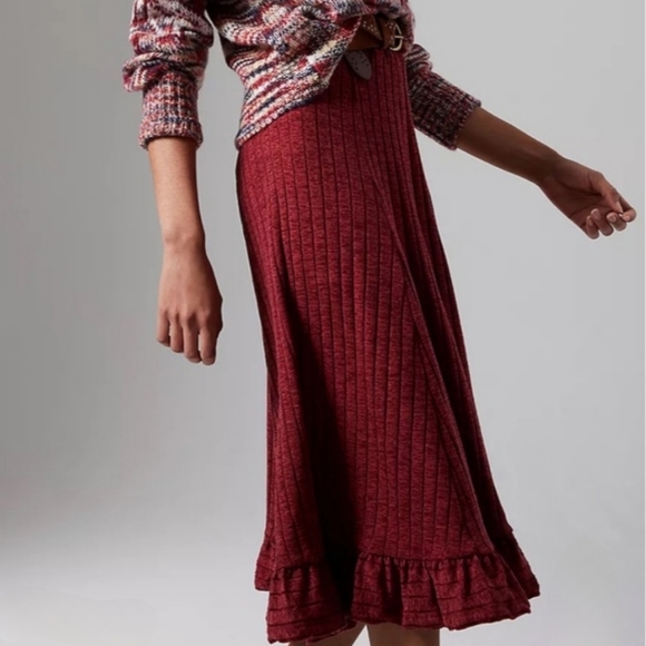 NWT Anthropologie Pauline Midi Boho Sweater Skirt, Plus Size 2X - Picture 3 of 9